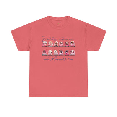 Cute Dogs Mother's Day T-Shirt, Best Things In Life Are Free, Unisex Tee, Gift For Mom, Heavy Cotton Shirt, Mother's Day Gift - NOTALIFY