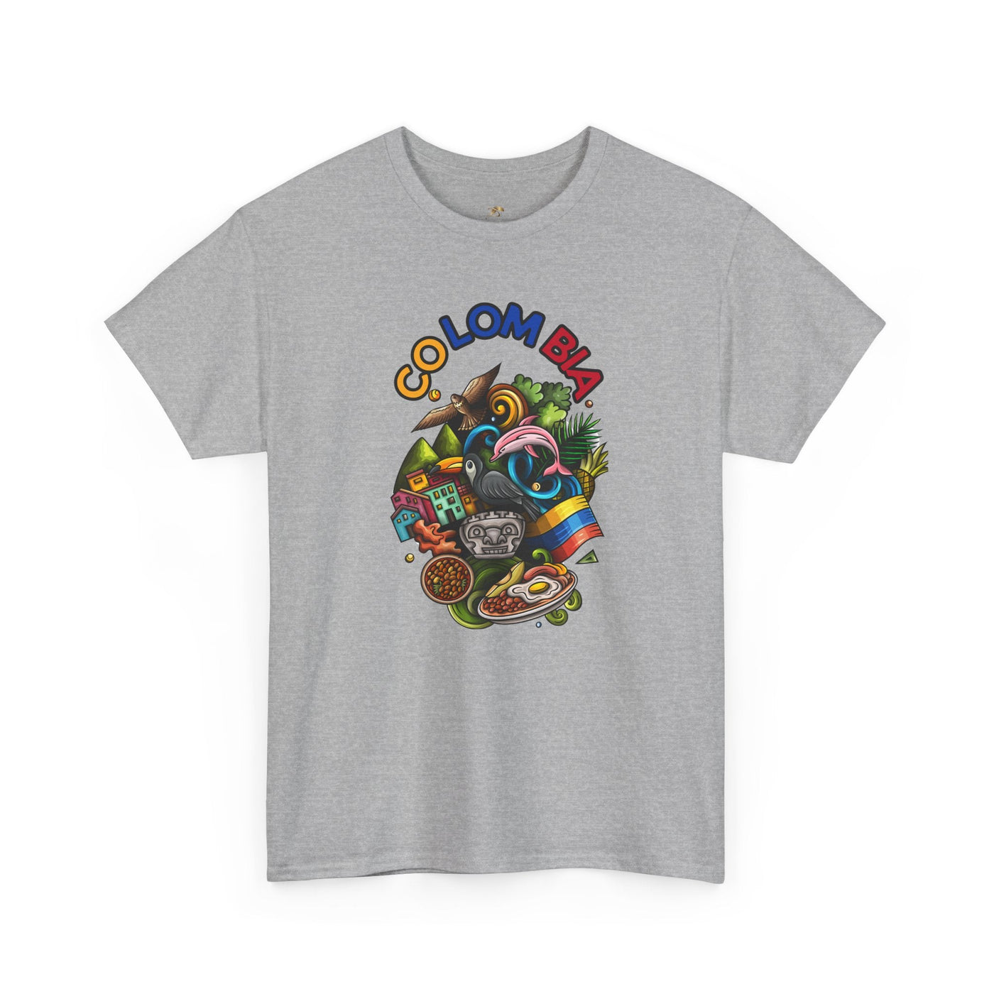 Colorful Unisex Heavy Cotton Tee with Joyful Message, Fun T-Shirt, Cas