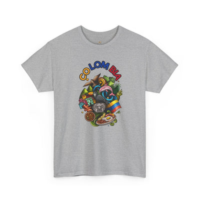 Colorful Unisex Heavy Cotton Tee with Joyful Message, Fun T-Shirt, Cas
