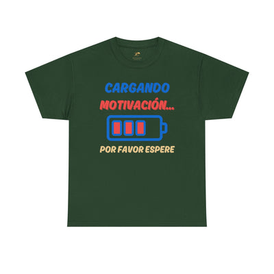 Cargando Motivación, Por Favor Espere Spanish Funny Tee | Loading Motivation Tee | Battery Graphic Shirt | Motivational Quote | Unisex Gift