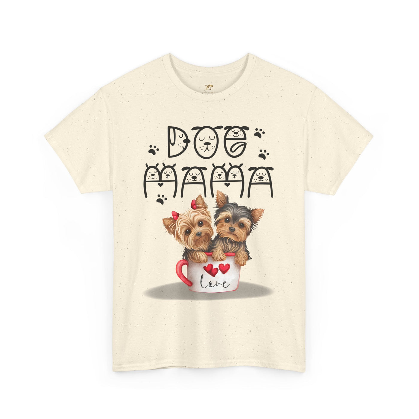 Dog Mama Unisex Tee with playful animal print for dog lovers.