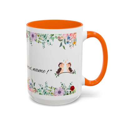 Mug, Inspirational Ceramic Cup w/ Flower Design, Bloom where you are p