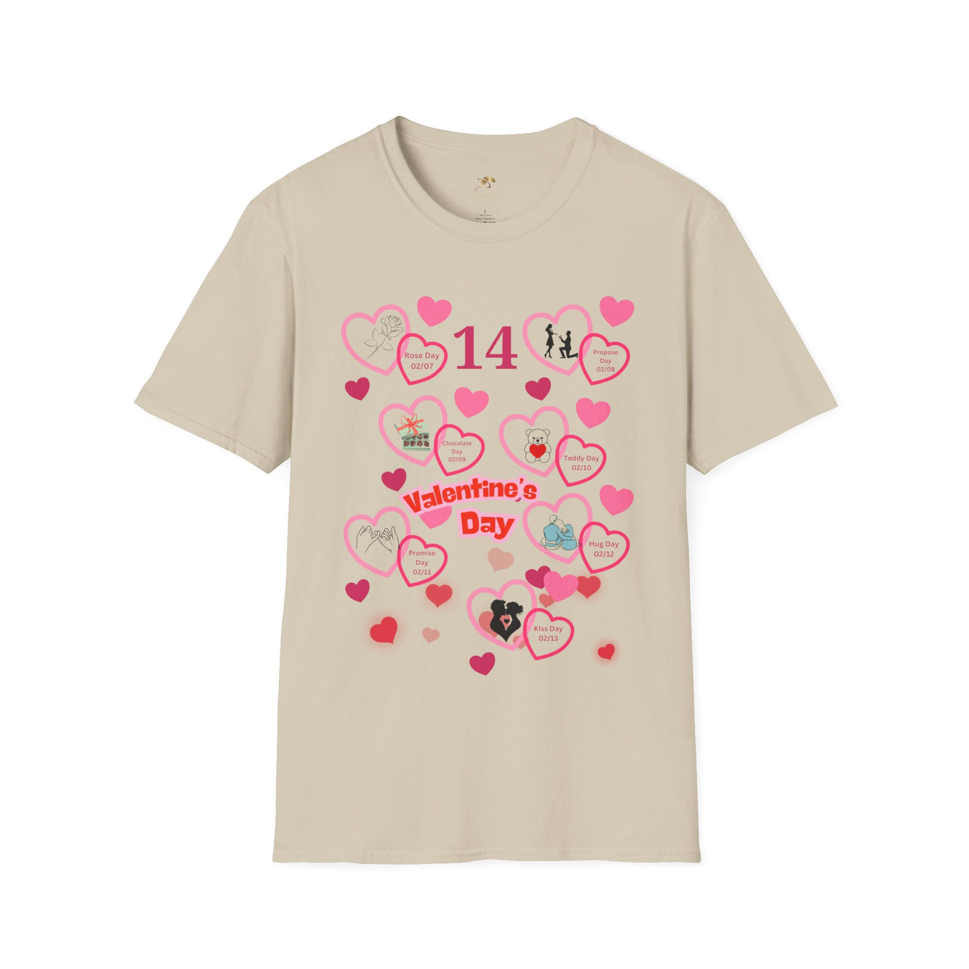 Valentines Week Love Unisex T-Shirt - Kiss Day Proposal Promise Hug Teddy Chocolate Tee Gift for Him - NOTALIFY