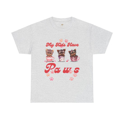 Dog Lover Unisex Tee, Animal Parent Tshirt, My Kids Have Paws Shirt, Cute Puppy Graphic Tee, Pet Owner Gift, Casual Dog Mom Dad Top - NOTALIFY