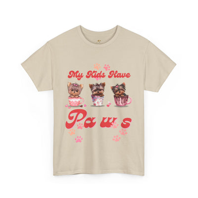 Dog Lover Unisex Tee, Animal Parent Tshirt, My Kids Have Paws Shirt, Cute Puppy Graphic Tee, Pet Owner Gift, Casual Dog Mom Dad Top - NOTALIFY