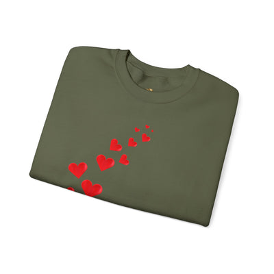 You are Enough Hearts Love Sweatshirt - Unisex Heavy Blend Crewneck, Gift for Him Her, Ultimate Comfort, Every Season, Unisex Sweatshirt - NOTALIFY