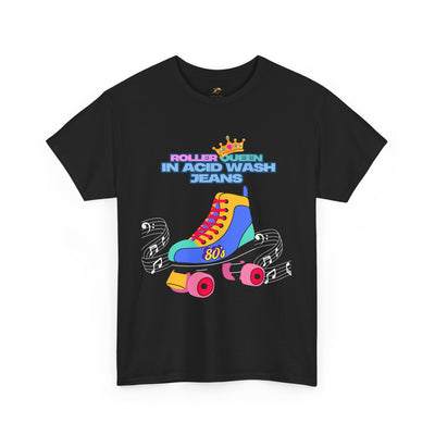 Roller Queen in Acid Wash Tee, Vintage Roller Skating Shirt, Retro 80s Graphic Tee, Unisex Graphic T-Shirt, Roller Derby Shirt, Roller Disco - NOTALIFY