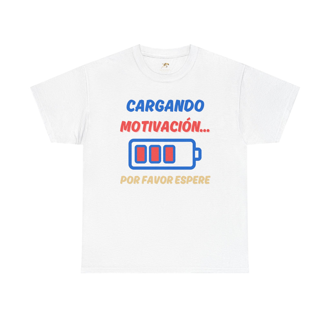 Cargando Motivación, Por Favor Espere Spanish Funny Tee | Loading Motivation Tee | Battery Graphic Shirt | Motivational Quote | Unisex Gift