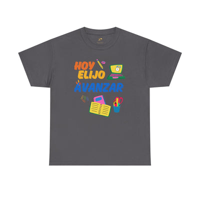 Hoy Elijo Avanzar Spanish Motivational T-Shirt | Back to School Teacher Tee | Growth Mindset Shirt | Spanish Student Gift | Unisex Tee