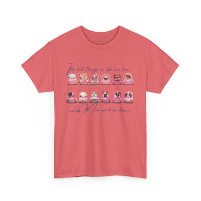 Cute Dogs Mother's Day T-Shirt, Best Things In Life Are Free, Unisex Tee, Gift For Mom, Heavy Cotton Shirt, Mother's Day Gift - NOTALIFY