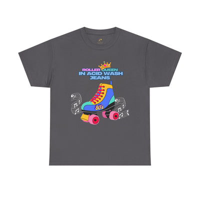 Roller Queen in Acid Wash Tee, Vintage Roller Skating Shirt, Retro 80s Graphic Tee, Unisex Graphic T-Shirt, Roller Derby Shirt, Roller Disco - NOTALIFY