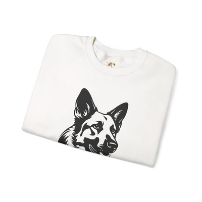 German Shepherd Lover Sweatshirt, Pet's Name Personalized, German Shepherd Dog Owner Apparel, Custom Dog Paw Print Jumper, Comfy Crewneck - NOTALIFY