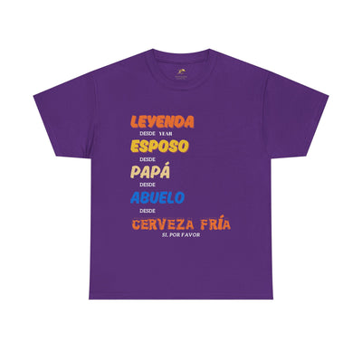 Funny Grandpa Beer Shirt | Leyenda Desde Esposo Papá Abuelo Tee | Spanish Dad Gift | Fathers Day Latino Humor T-Shirt for Men | Gift for Dad