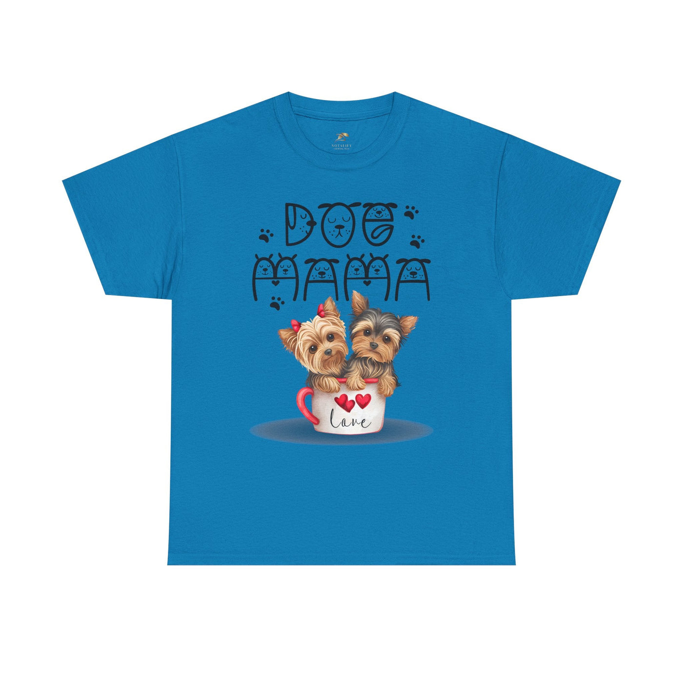 Dog Mama Unisex Tee with playful animal print, perfect for dog lovers and pet parents.
