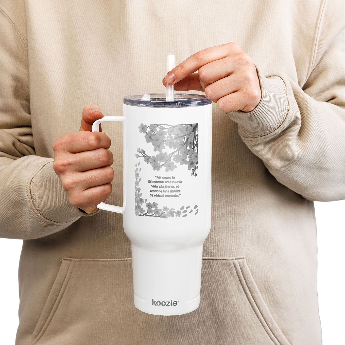 Floral Insulated Tumbler, Custom Drinkware for Moms - Personalized 40oz Gift for Birthdays, Mother's Day, Special Occasions, Engraving - NOTALIFY