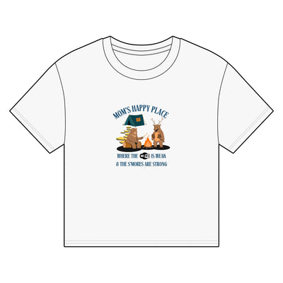 Organic T-shirt, Camping Mom, Mom's Happy Place, Wifi Weak, S'mores Strong - NOTALIFY