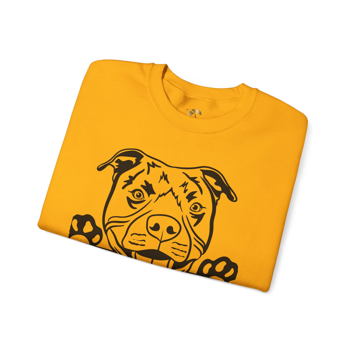 Pit Bull Lover Sweatshirt, Pet's Name Personalized Gift Idea, Pit Bull Dog Owner Apparel, Custom Dog Paw Print Jumper, Comfy Crewneck - NOTALIFY