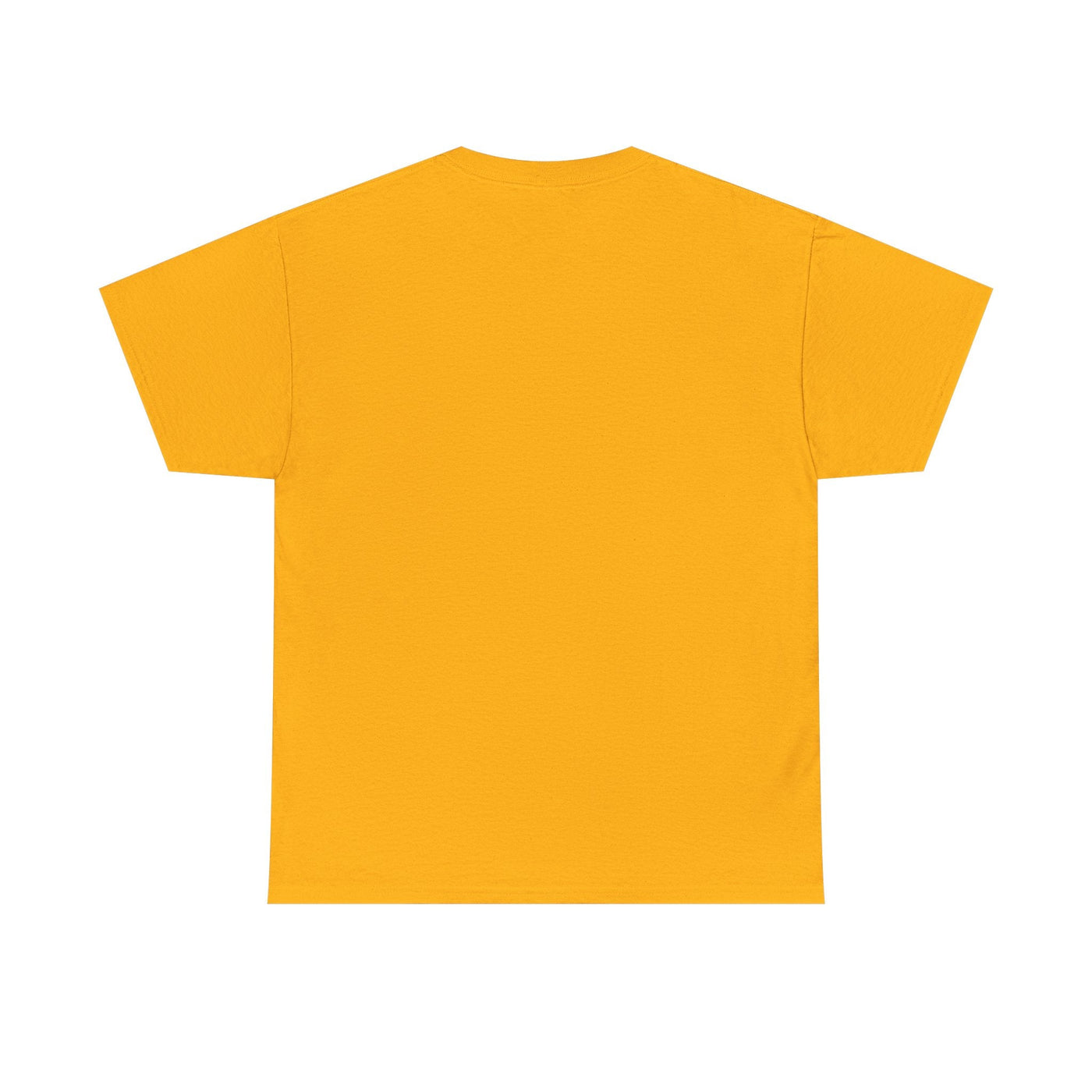 Back view of yellow 80's music lover unisex retro vintage cotton t-shirt