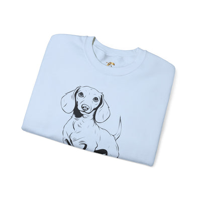 Dachshund Dog Lover Sweatshirt, Pet's Name Personalized Gift Idea, Dachshund Dog Owner Apparel, Custom Dog Paw Print Jumper, Comfy Crewneck - NOTALIFY