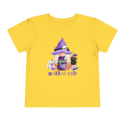 NOTALIFY Halloween Gnome Toddler TEE 1| Cute Fall Tee with Pumpkin | Soft Cotton Short Sleeve | Spooky Autumn Outfit for Kids