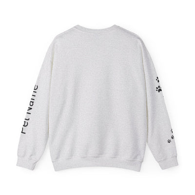 Pit Bull Lover Sweatshirt, Pet's Name Personalized Gift Idea, Pit Bull Dog Owner Apparel, Custom Dog Paw Print Jumper, Comfy Crewneck - NOTALIFY