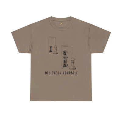 Believe in Yourself. Chess Pawn to King Reflection Tee | Inspirational Self-Esteem Tee | Motivational Shirt | Growth Mindset Gift | Unisex