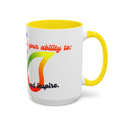Infinity Butterfly Mug featuring vibrant colors and inspirational design, available in 11oz and 15oz sizes, ideal for creatives.