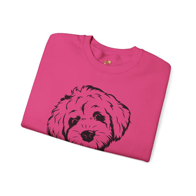 Poodle Dog Lover Sweatshirt, Pet's Name Personalized Gift Idea, Poodle Dog Owner Apparel, Custom Dog Paw Print Jumper, Comfy Crewneck - NOTALIFY