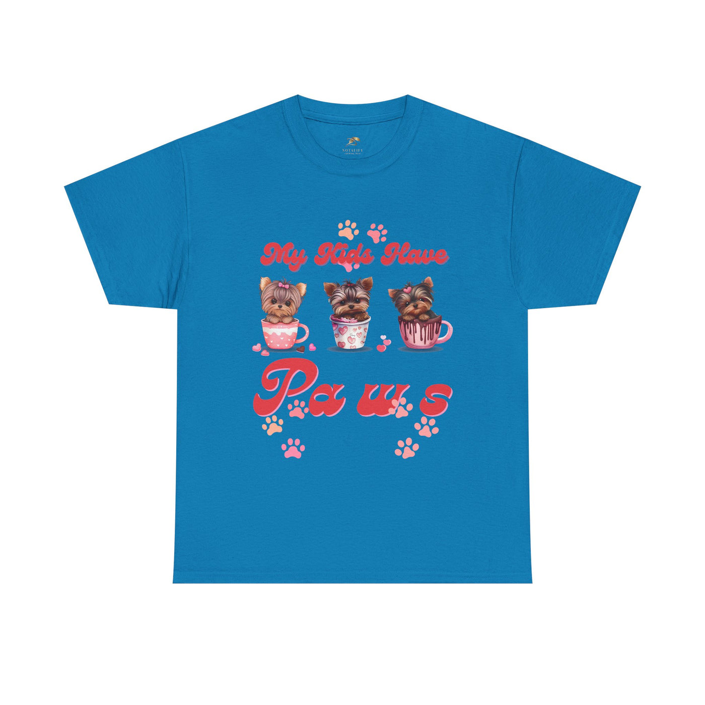 Dog Lover Unisex Tee, Animal Parent Tshirt, My Kids Have Paws Shirt, Cute Puppy Graphic Tee, Pet Owner Gift, Casual Dog Mom Dad Top - NOTALIFY