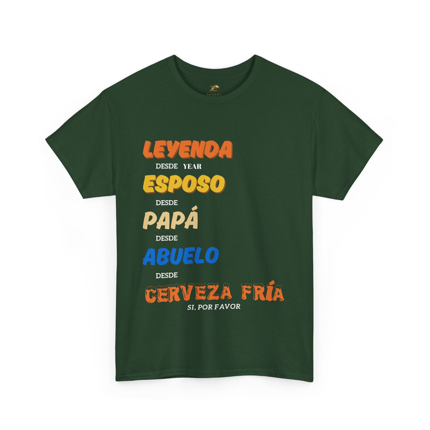 Funny Grandpa Beer Shirt | Leyenda Desde Esposo Papá Abuelo Tee | Spanish Dad Gift | Fathers Day Latino Humor T-Shirt for Men | Gift for Dad