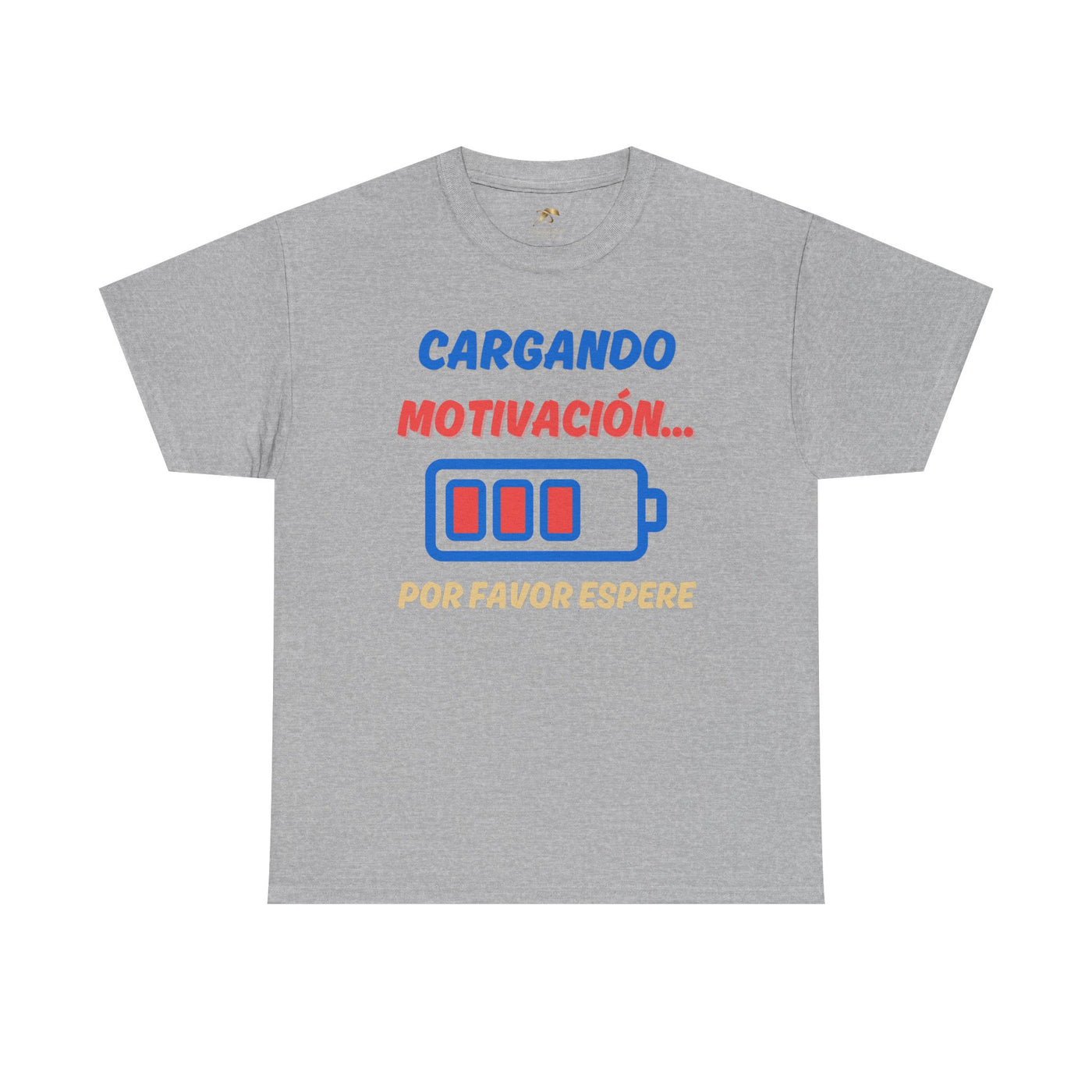 Cargando Motivación, Por Favor Espere Spanish Funny Tee | Loading Motivation Tee | Battery Graphic Shirt | Motivational Quote | Unisex Gift