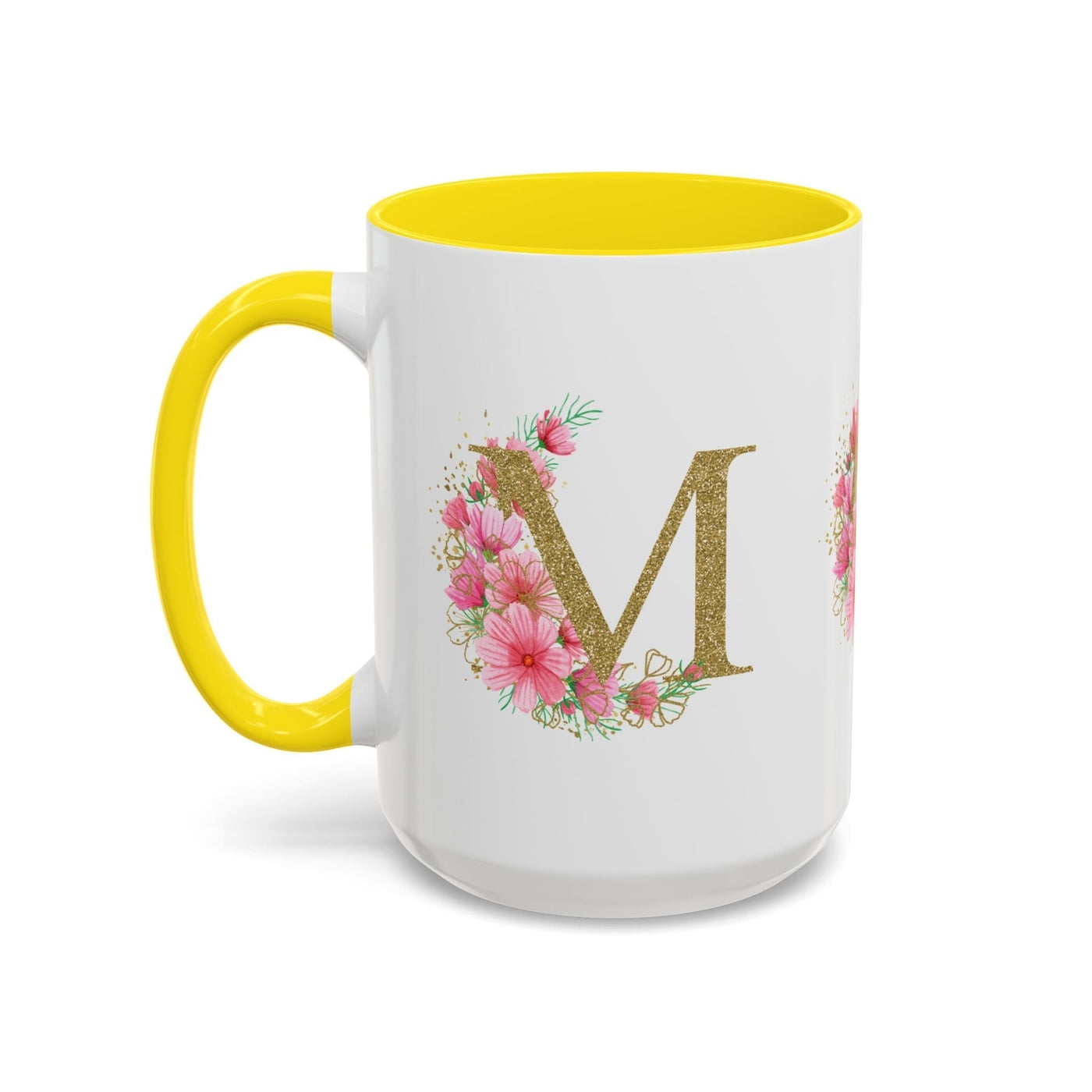 Mother's Day Mug with floral design and personalized names, perfect gift for mom.