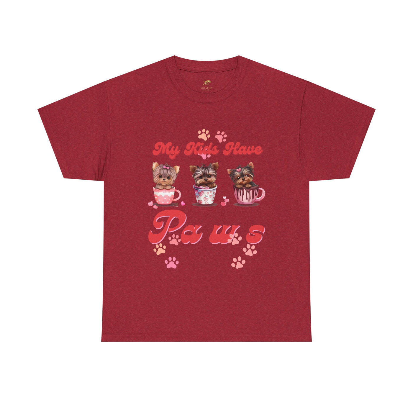 Dog Lover Unisex Tee, Animal Parent Tshirt, My Kids Have Paws Shirt, Cute Puppy Graphic Tee, Pet Owner Gift, Casual Dog Mom Dad Top - NOTALIFY
