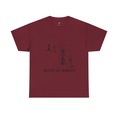 Believe in Yourself. Chess Pawn to King Reflection Tee | Inspirational Self-Esteem Tee | Motivational Shirt | Growth Mindset Gift | Unisex