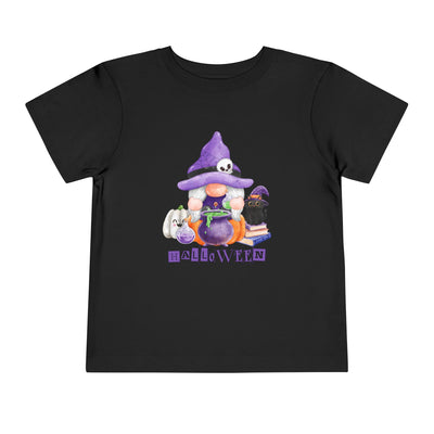 NOTALIFY Halloween Gnome Toddler TEE 1| Cute Fall Tee with Pumpkin | Soft Cotton Short Sleeve | Spooky Autumn Outfit for Kids