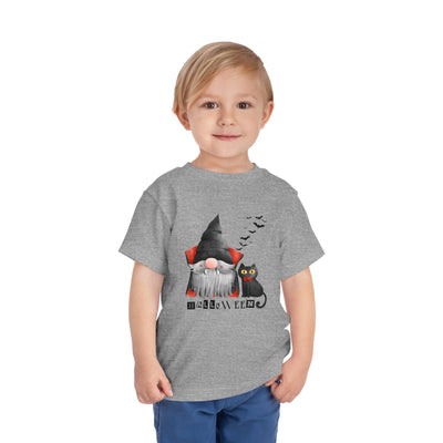 NOTALIFY Boo Halloween Gnome-CAT Toddler T-Shirt | Cute Fall Tee with Candy Bucket | Soft Cotton Short Sleeve | Spooky Outfit