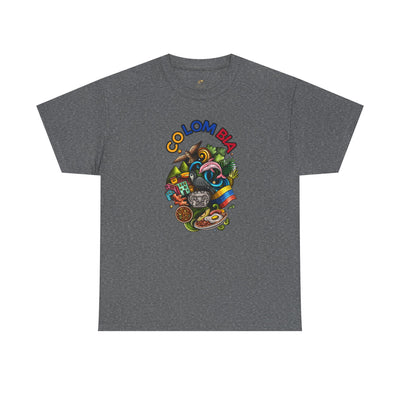 Colorful Unisex Heavy Cotton Tee with Joyful Message, Fun T-Shirt, Cas