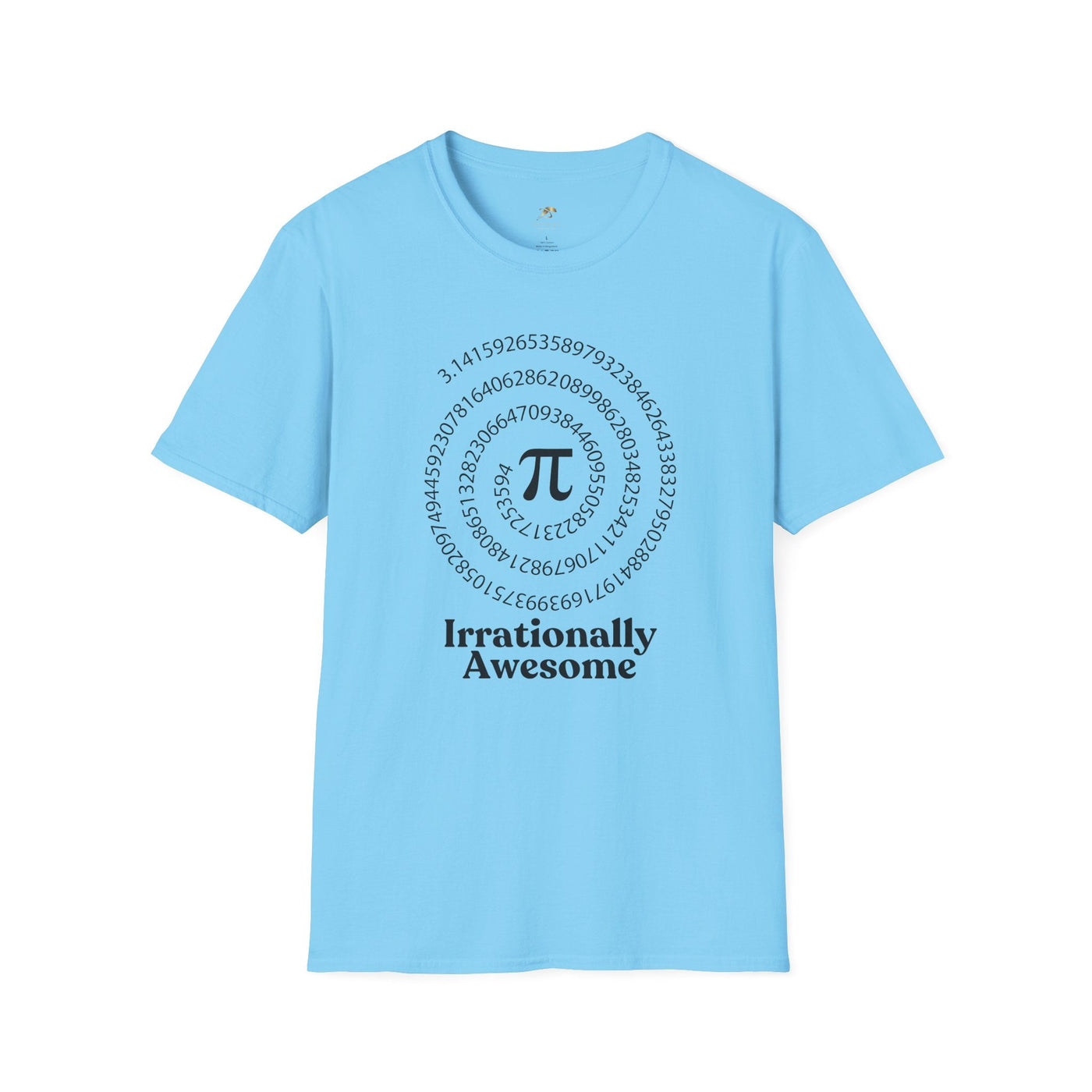 Pi Day Unisex Softstyle T-Shirt, Math Geek Gift, Irrationally Awesome 