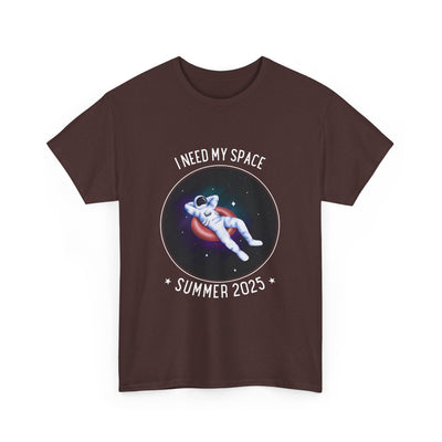 Astronaut Space Vibes Tee with galaxy graphic and "I Need My Space" message.