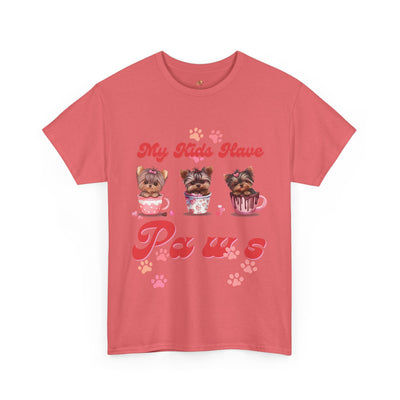 Dog Lover Unisex Tee, Animal Parent Tshirt, My Kids Have Paws Shirt, Cute Puppy Graphic Tee, Pet Owner Gift, Casual Dog Mom Dad Top - NOTALIFY