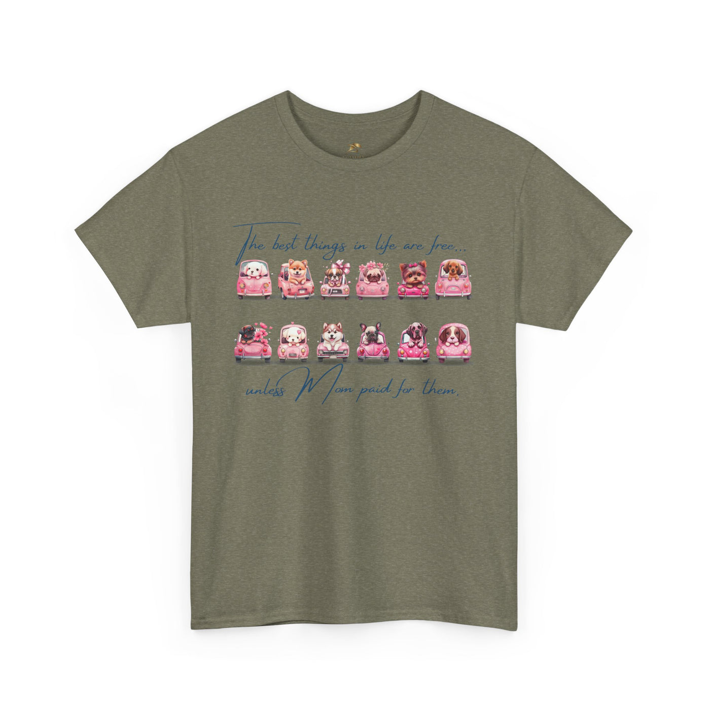 Cute Dogs Mother's Day T-Shirt, Best Things In Life Are Free, Unisex Tee, Gift For Mom, Heavy Cotton Shirt - NOTALIFY