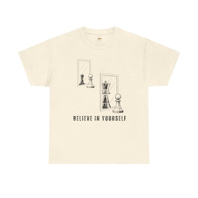 Believe in Yourself. Chess Pawn to King Reflection Tee | Inspirational Self-Esteem Tee | Motivational Shirt | Growth Mindset Gift | Unisex