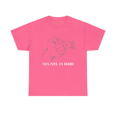 100 Percent Papá 0 Percent Drama Shirt | Funny Spanish Dad Tee | Fathers Day Gift for Dad| Cool Latino Dad Shirt | Parent Humor Graphic Tee