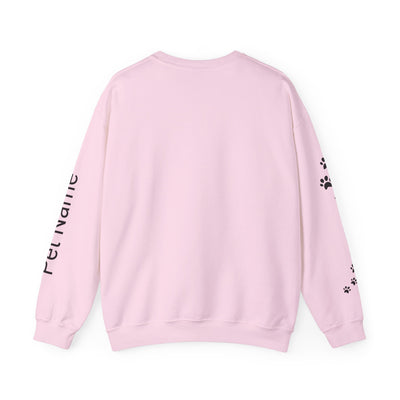 Pit Bull Lover Sweatshirt, Pet's Name Personalized Gift Idea, Pit Bull Dog Owner Apparel, Custom Dog Paw Print Jumper, Comfy Crewneck - NOTALIFY