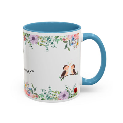 Mug, Inspirational Ceramic Cup w/ Flower Design, Bloom where you are planted, Gift for her/him, Quote Tea Mug, Home Office Decor, - NOTALIFY