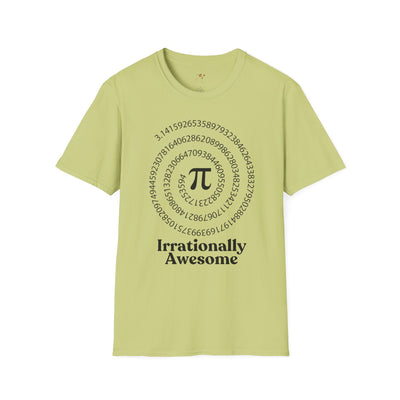 Pi Day Unisex Softstyle T-Shirt, Math Geek Gift, Irrationally Awesome Tee, March 14 Celebration Shirt, Mathematics Lover Top - NOTALIFY