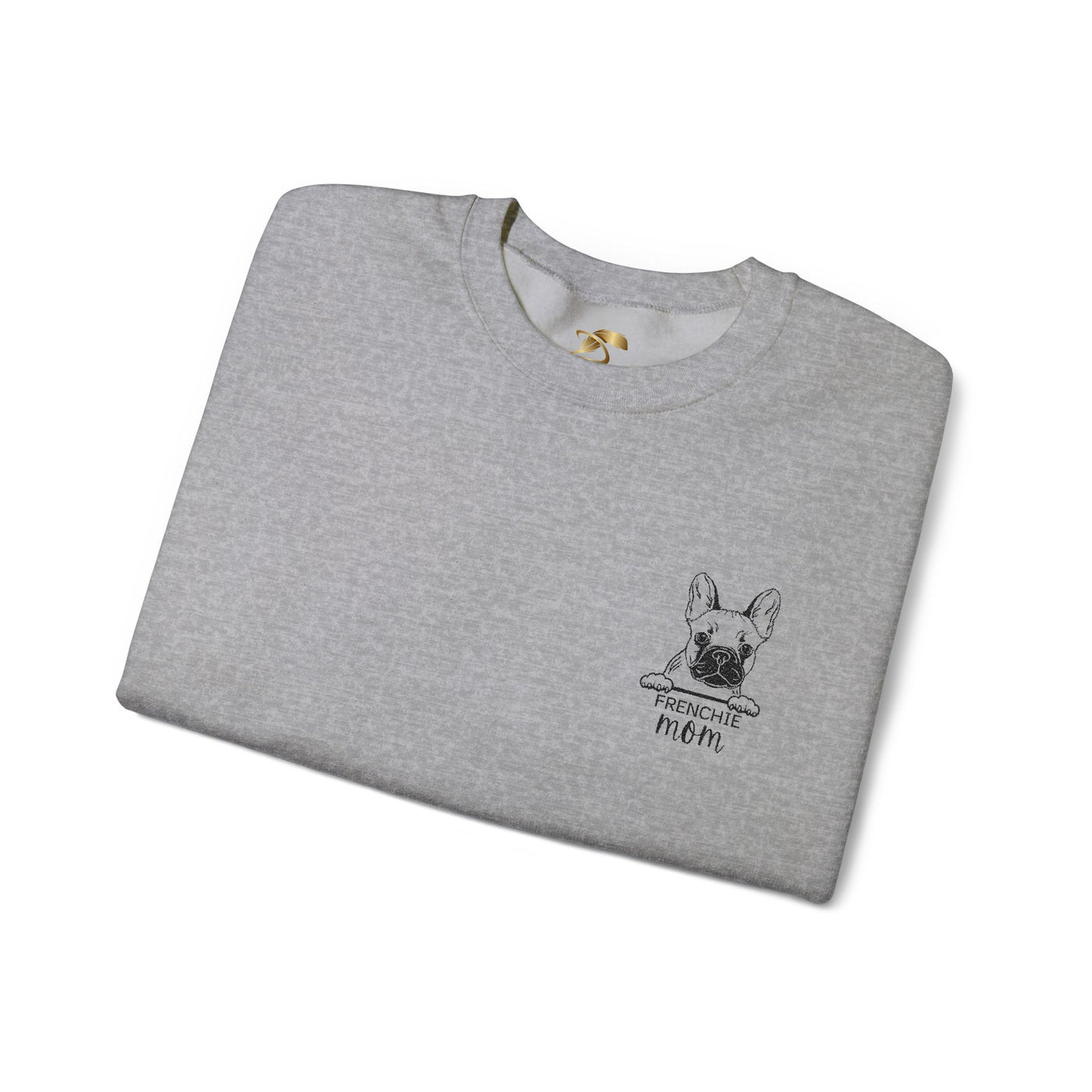 Frenchie Mom Embroidery Sweatshirt, Mother's Day Gift, Cute Dog Lover Jumper, French Bulldog Crewneck, Gift for Mom, Pet Owner Sweater - NOTALIFY