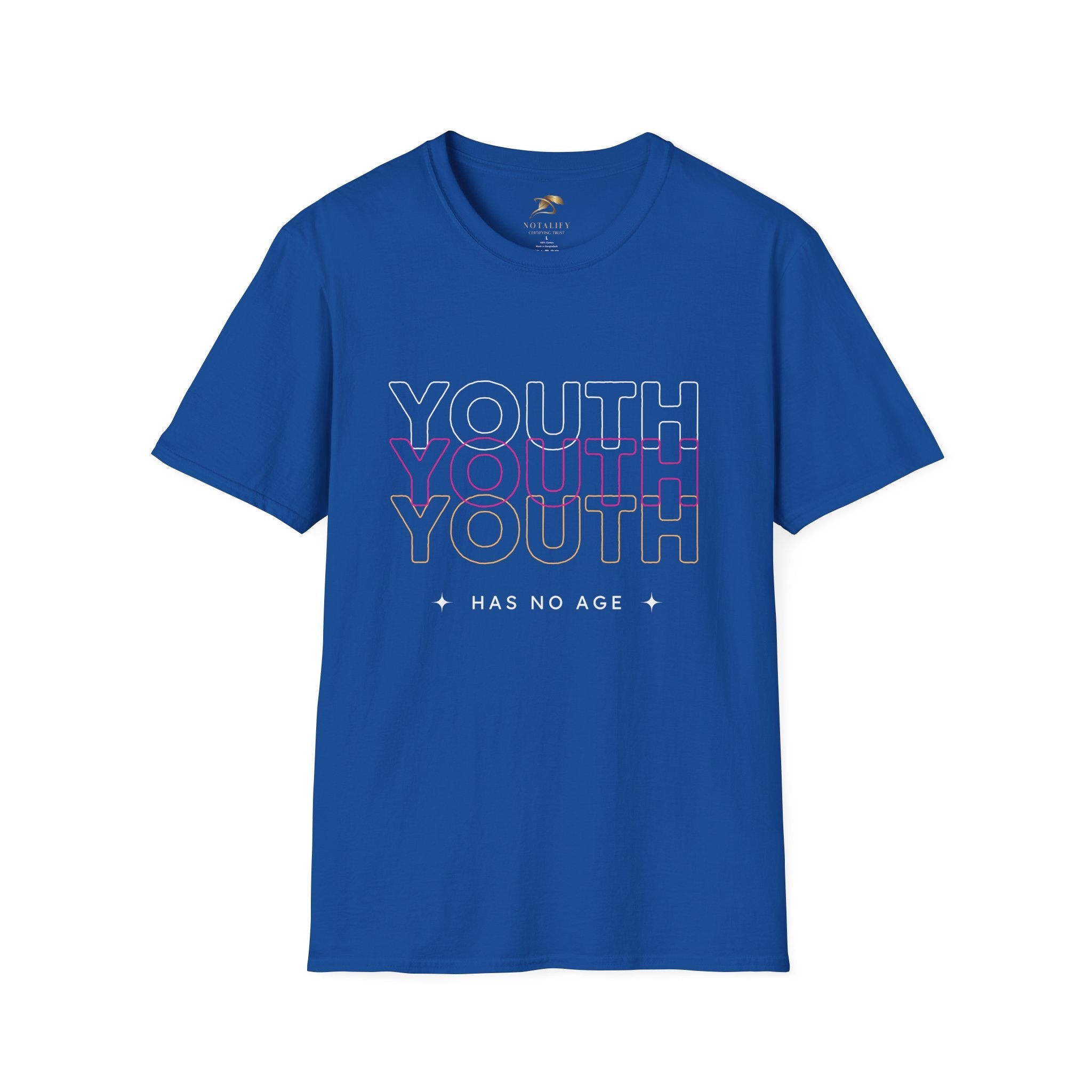Youth Day Unisex Softstyle T-Shirt in blue with 