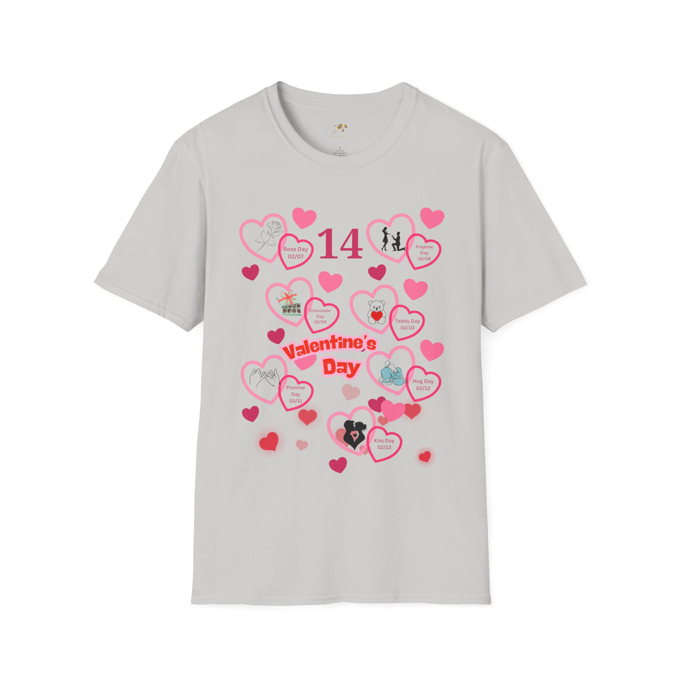 Valentines Week Love Unisex T-Shirt - Kiss Day Proposal Promise Hug Teddy Chocolate Tee Gift for Him - NOTALIFY
