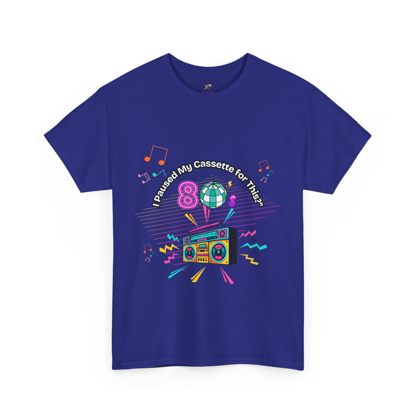 Retro Cassette Tape Unisex Heavy Cotton Tee, Vintage Music Lover Shirt, 80s Nostalgia Graphic Tee, Pause Cassette Player Shirt, Mixtape Fan - NOTALIFY